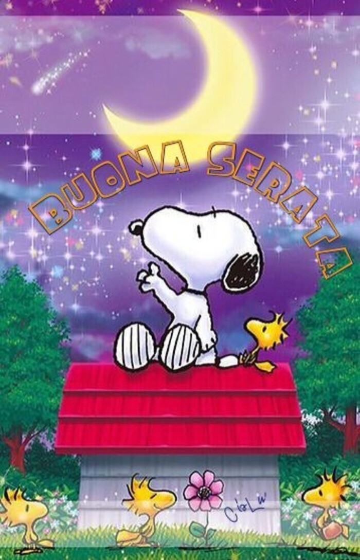 BUONGIORNO FORUM!!!!  Saluti lampo - Pagina 10 Buona-Serata-Snoopy-1