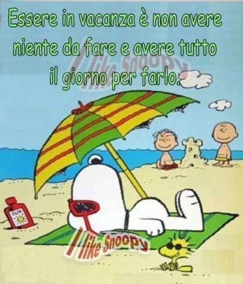 Snoopy e le vacanze