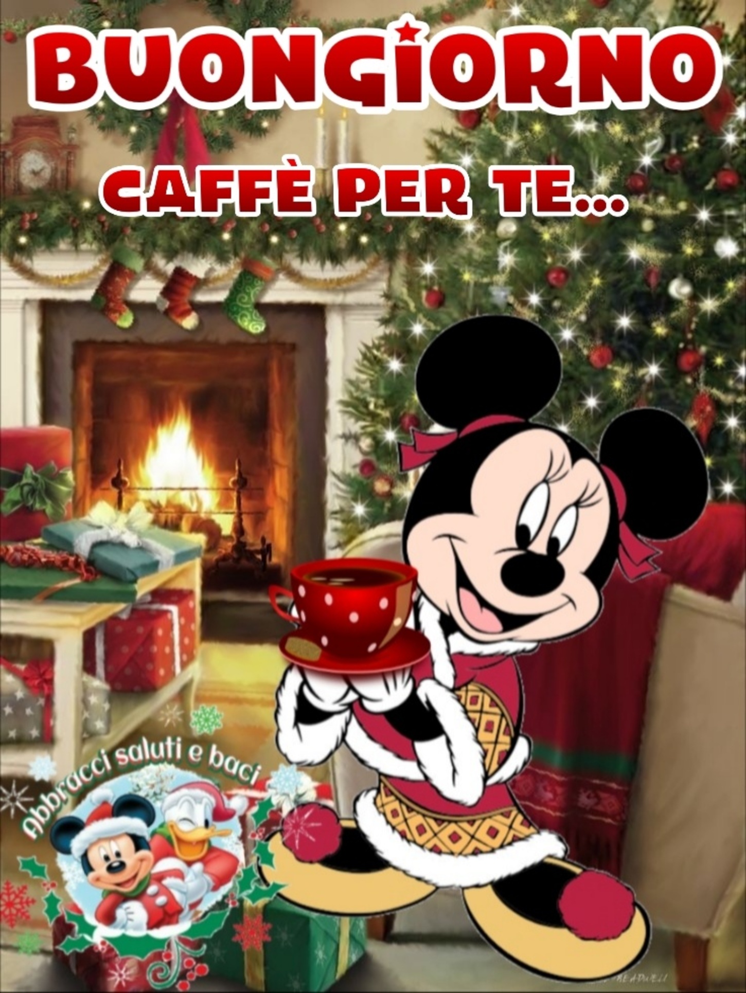 Buongiorno caffè con Minnie e il Natale